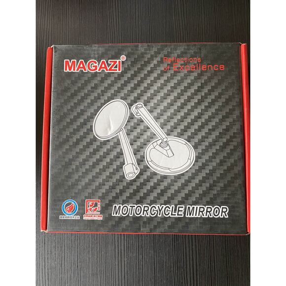 Magazi Motorcycle Mirrors H3307 Carbon Fibre Black